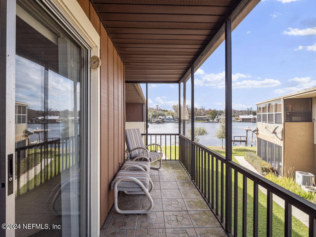 a view of a balcony