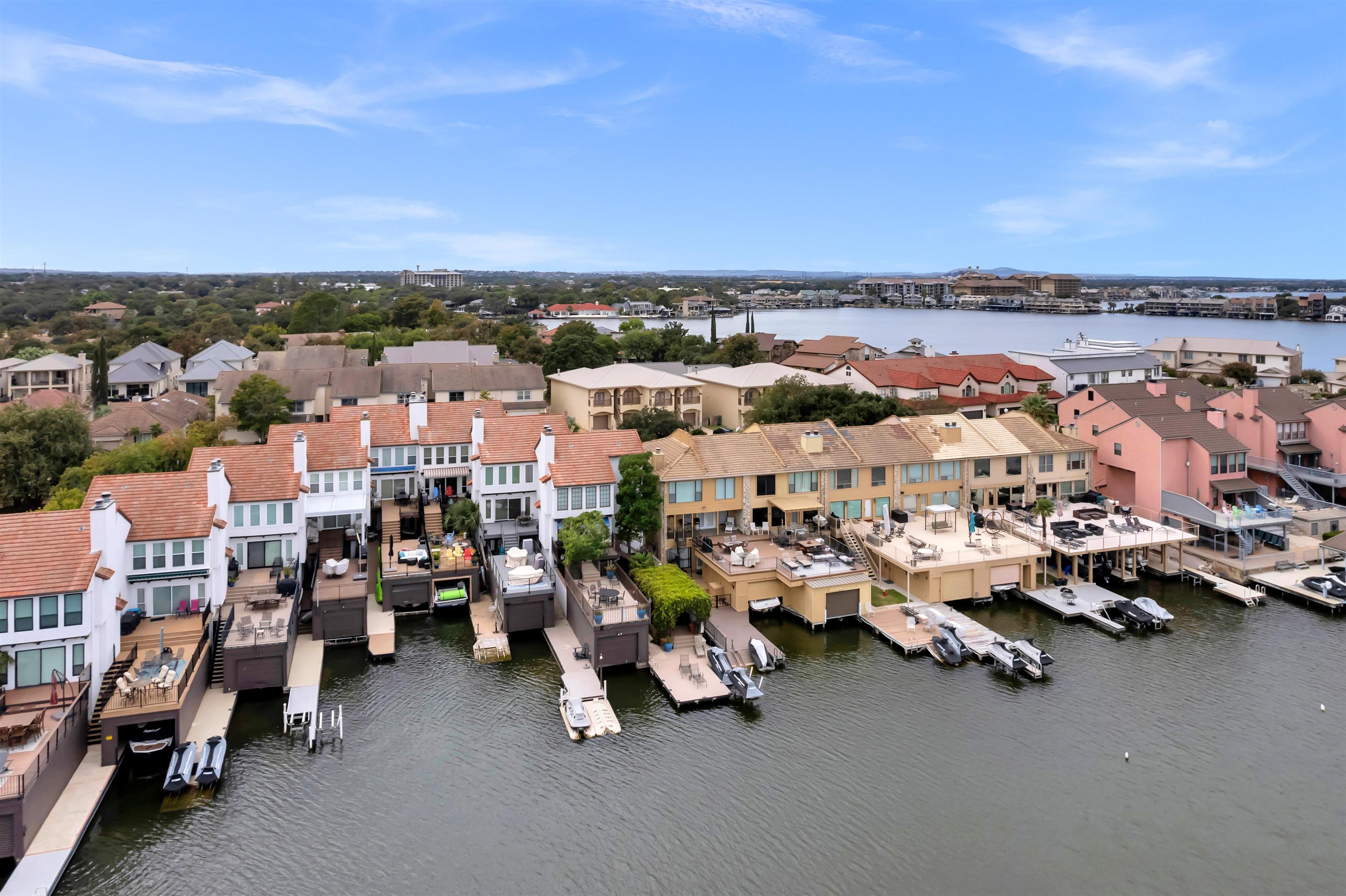 an aerial view of a city