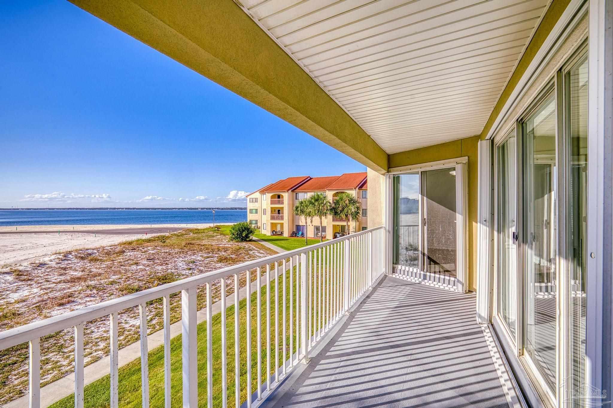 a view of a balcony