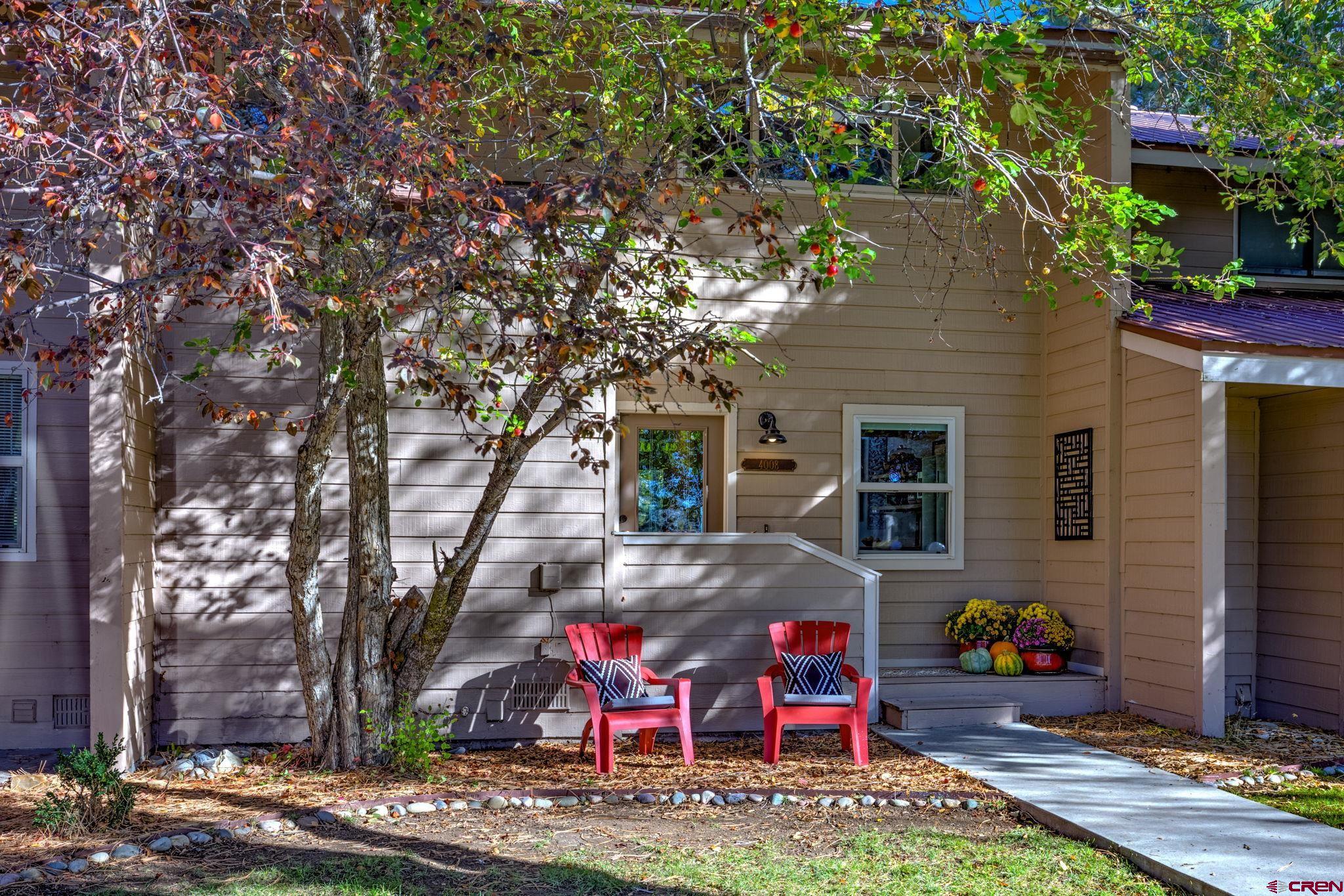 a view of outdoor space with seating area