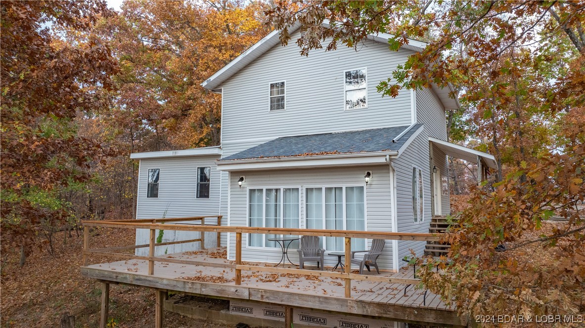 back view of the home