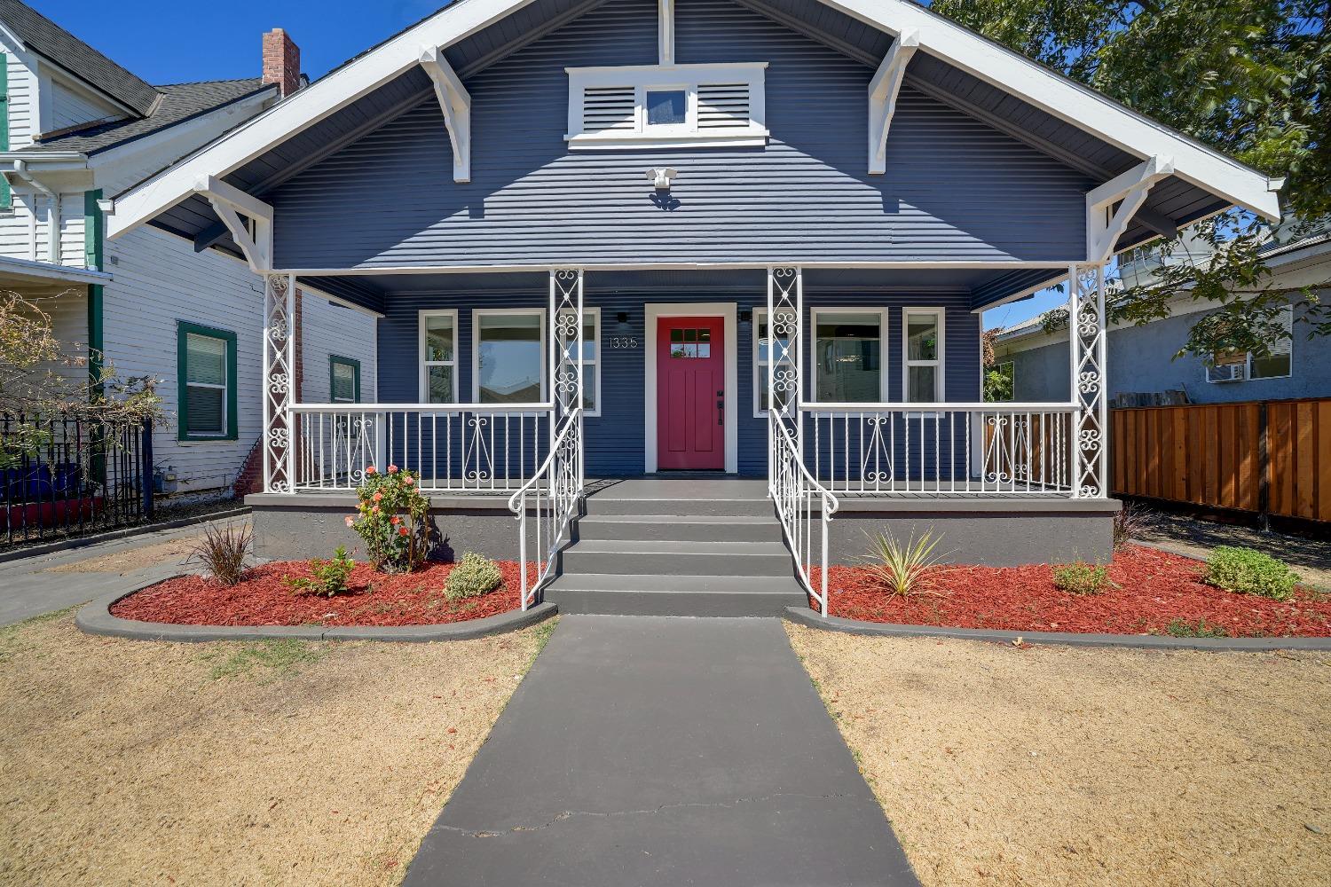 a front view of a house