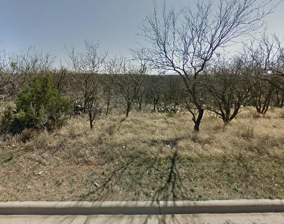 a view of a yard with trees