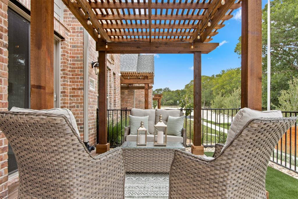 a view of balcony with couch