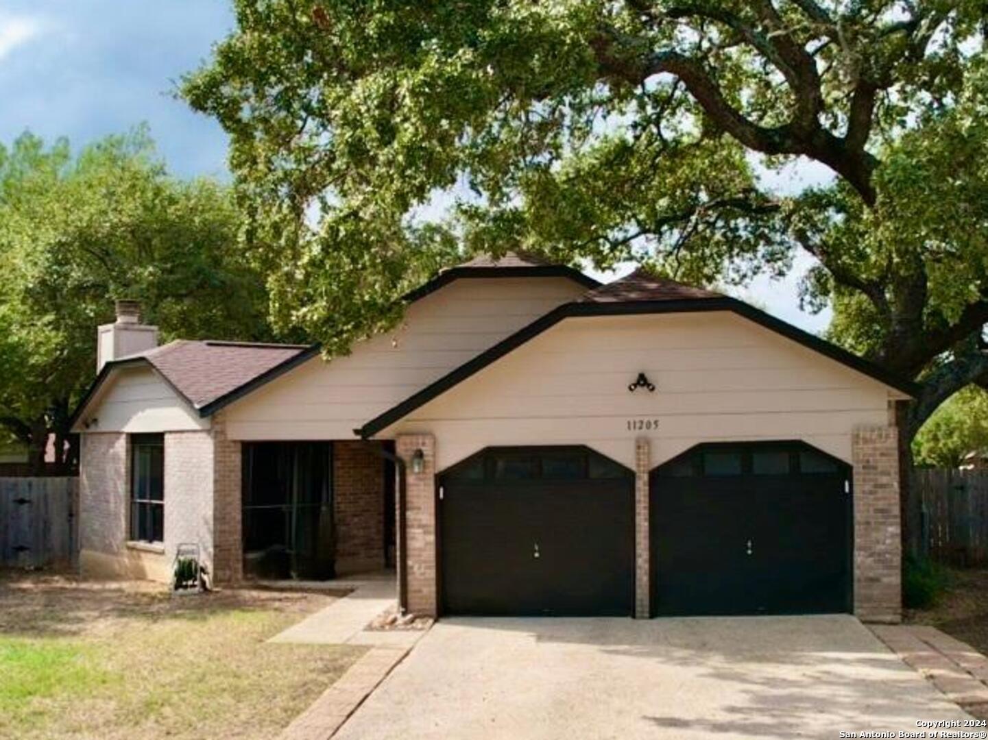 a front view of a house