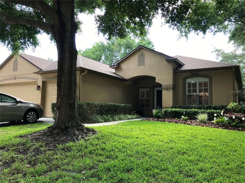 a view of a house with a yard