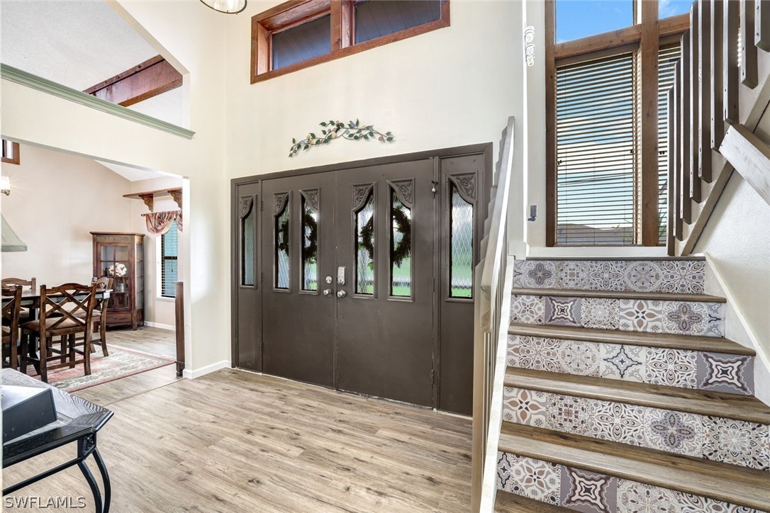 a view of a entryway front of house