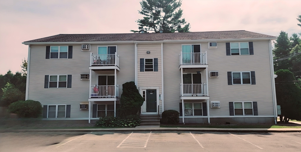 a front view of residential houses