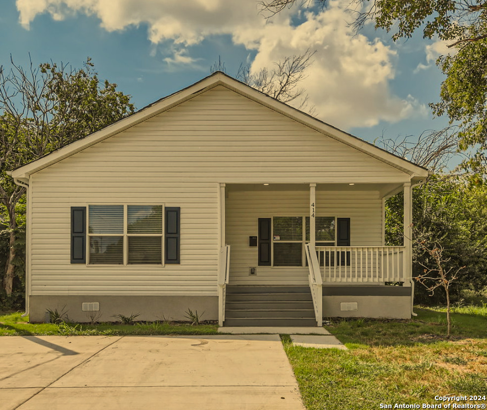 a front view of a house