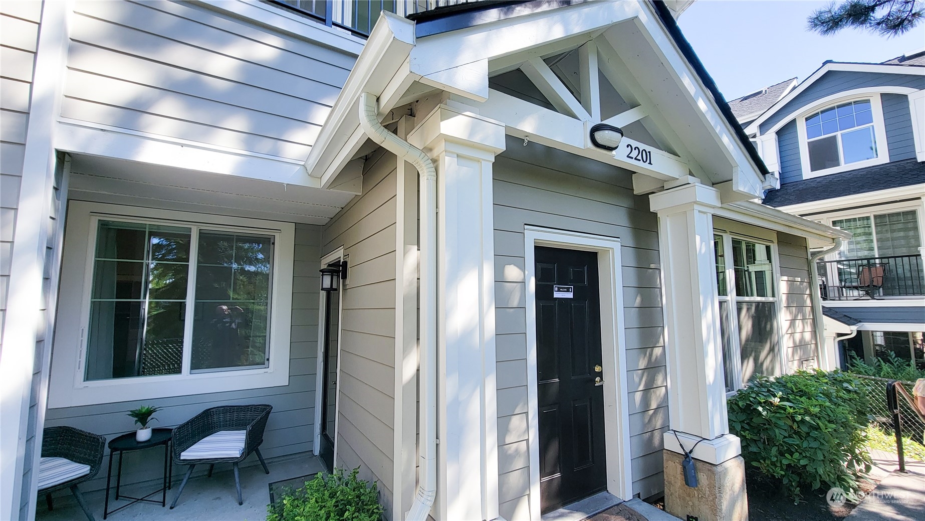 a view of an entryway of house and front door