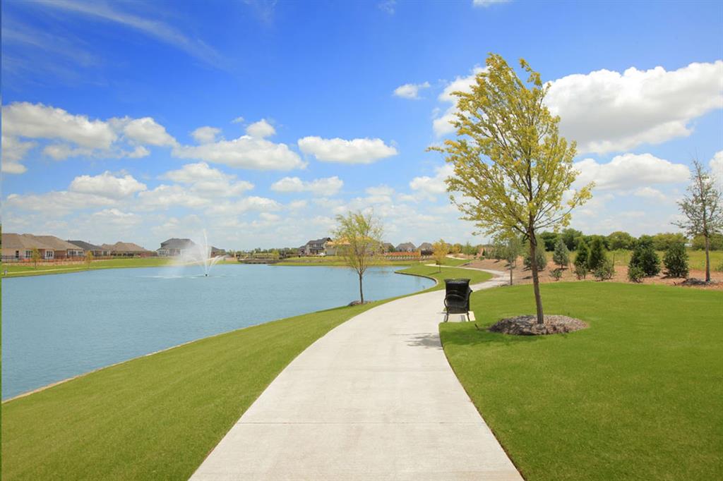 a park view with a lake view