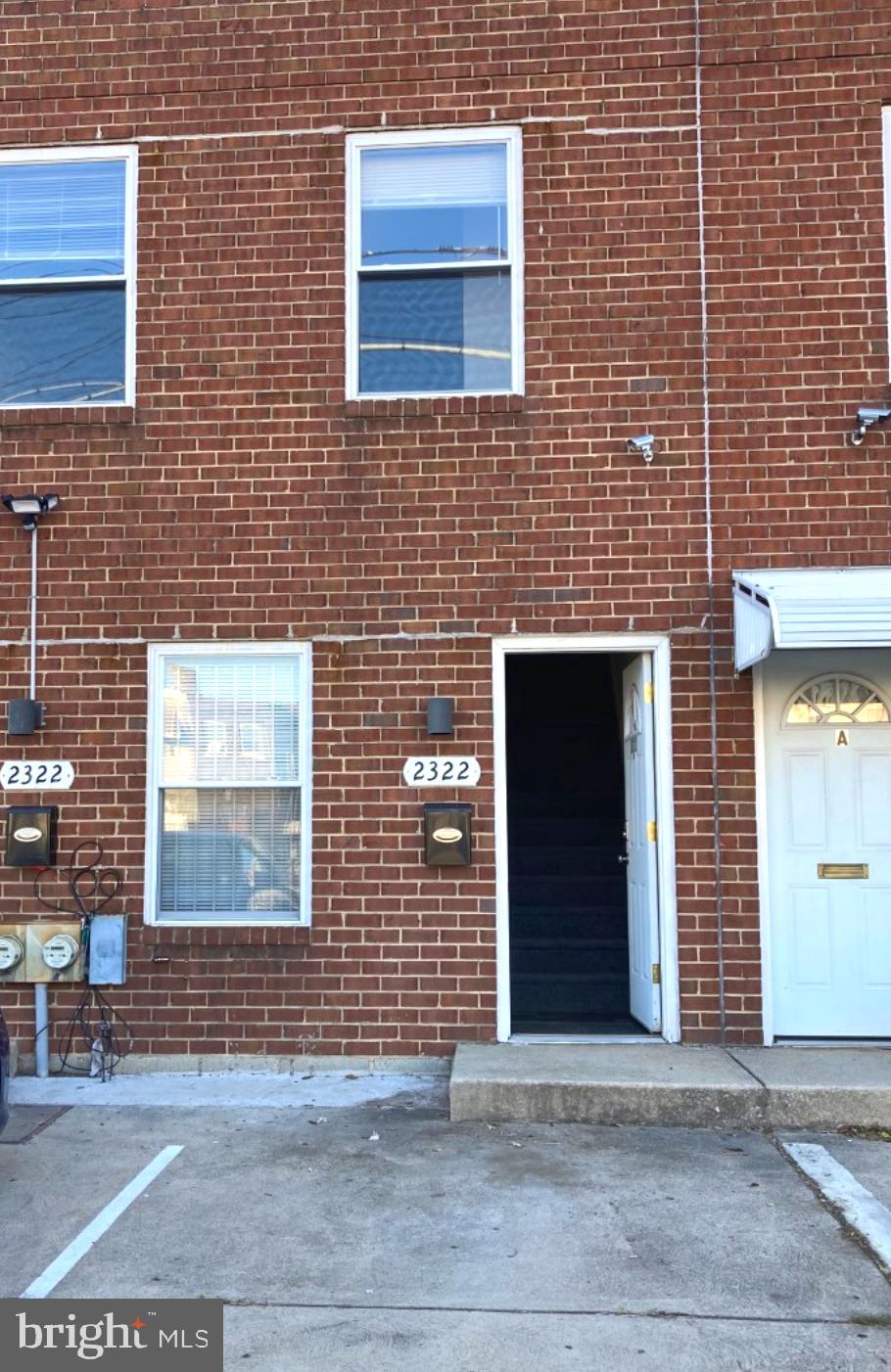 a view of front door of house