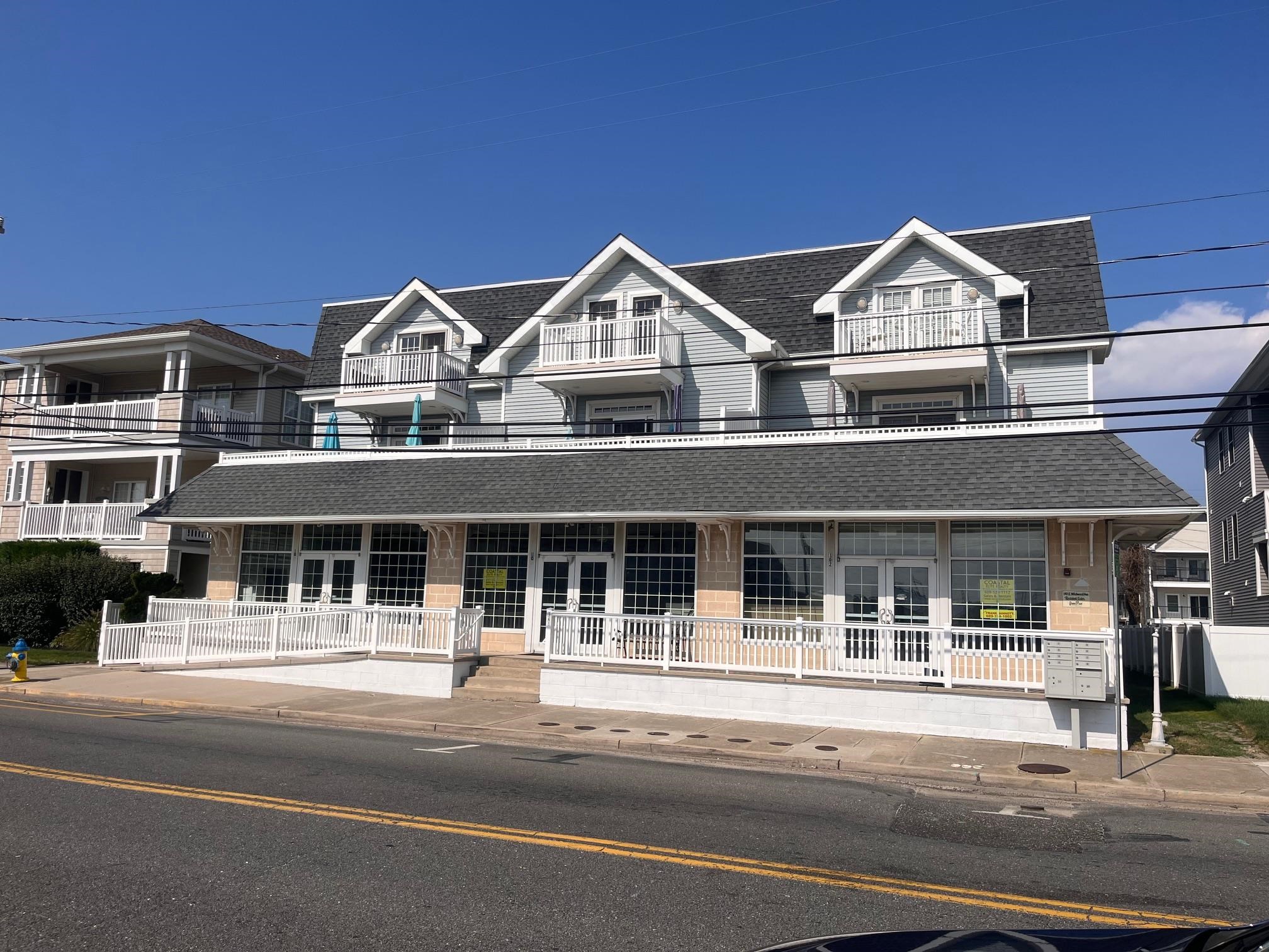 a front view of residential houses