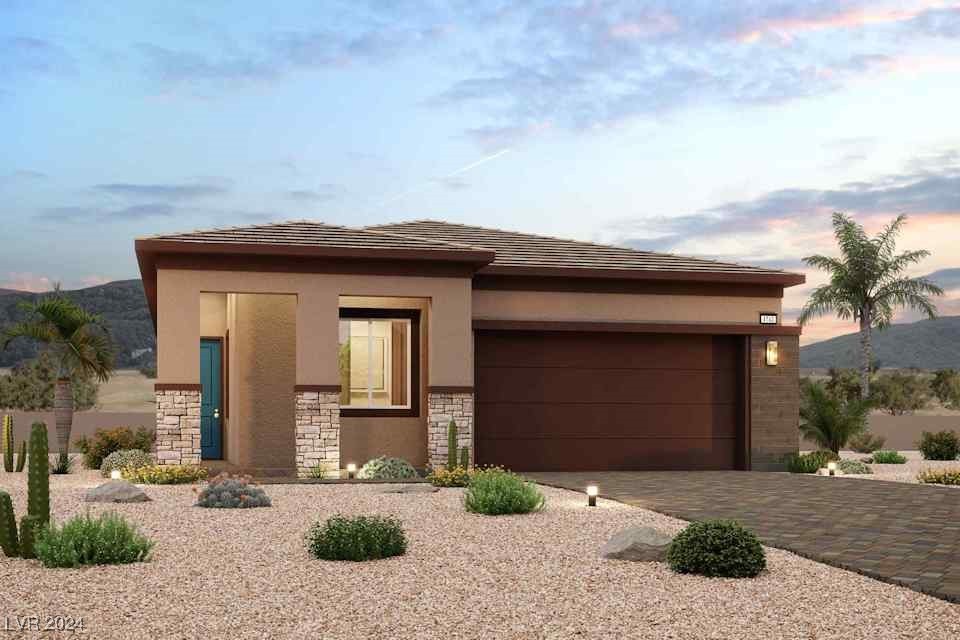 Plan 1742 - Desert Contemporary Elevation ~ Render