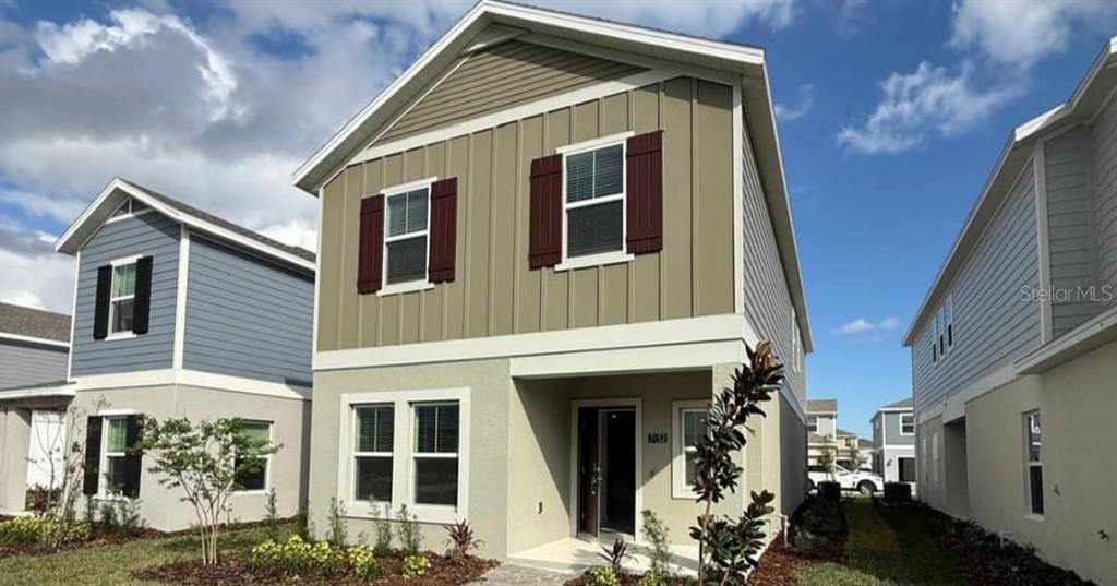 a front view of a house