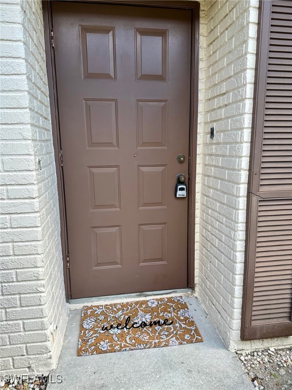 a view of an entryway door