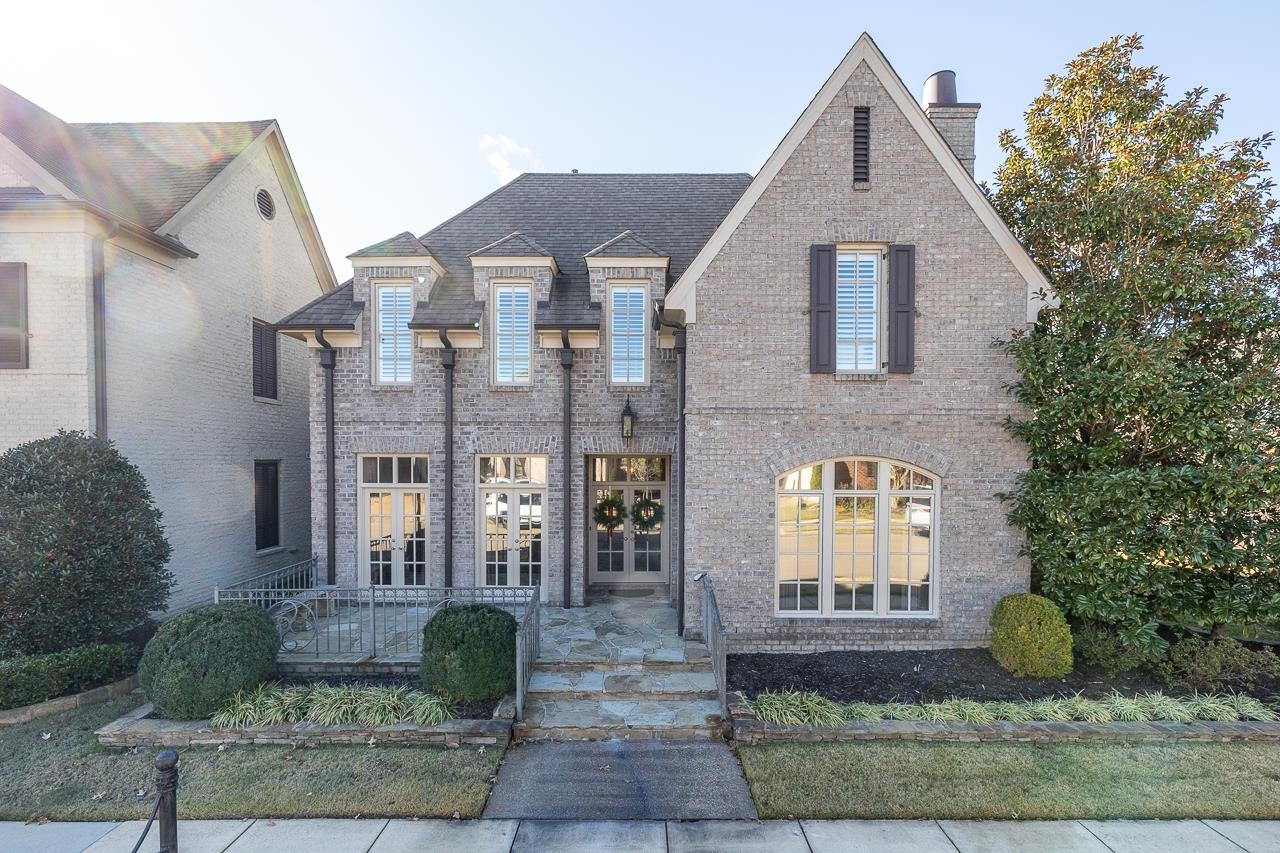 a front view of a house