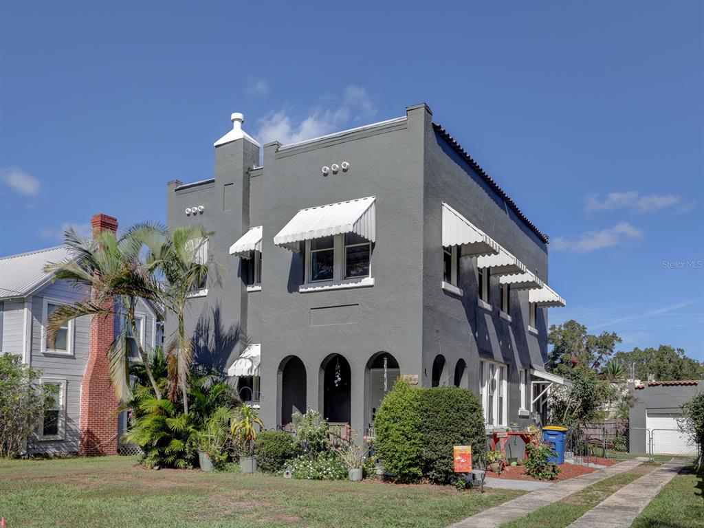 a front view of a house