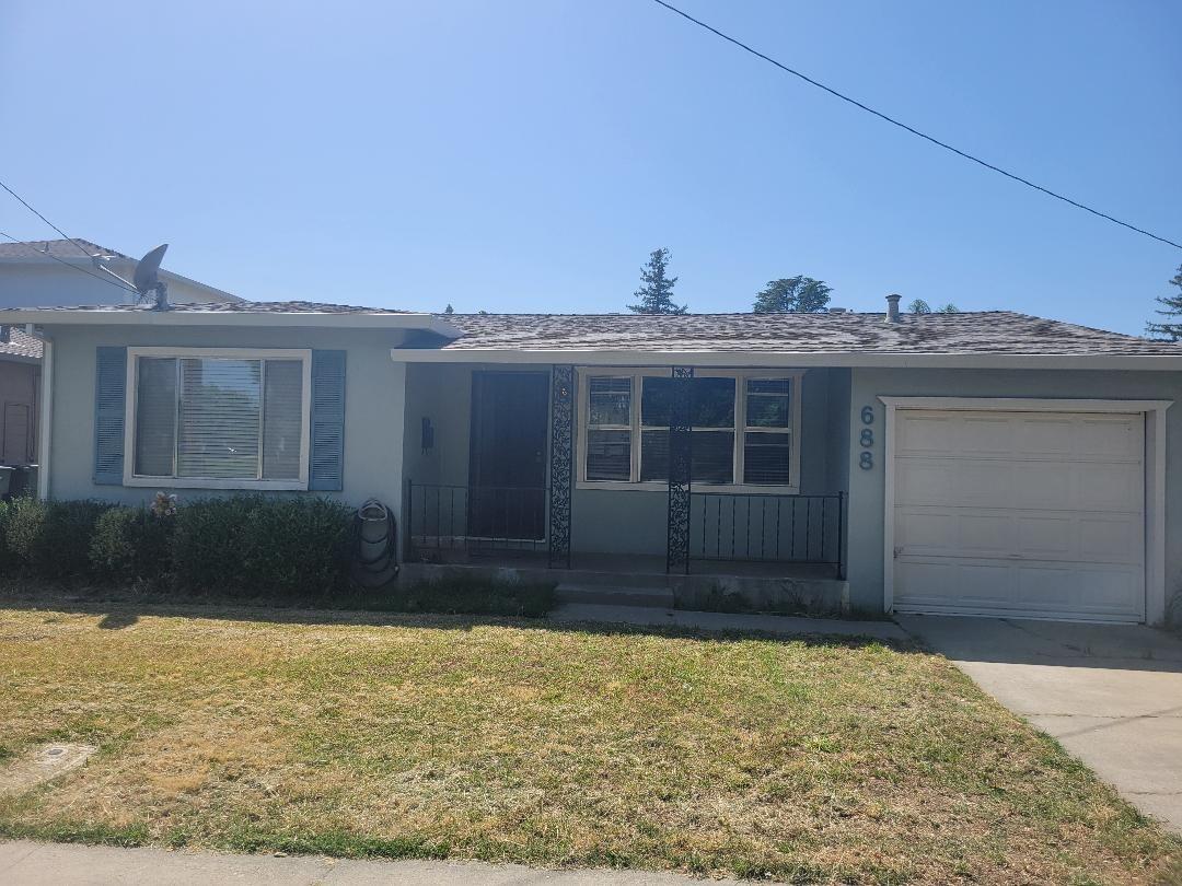 a front view of a house