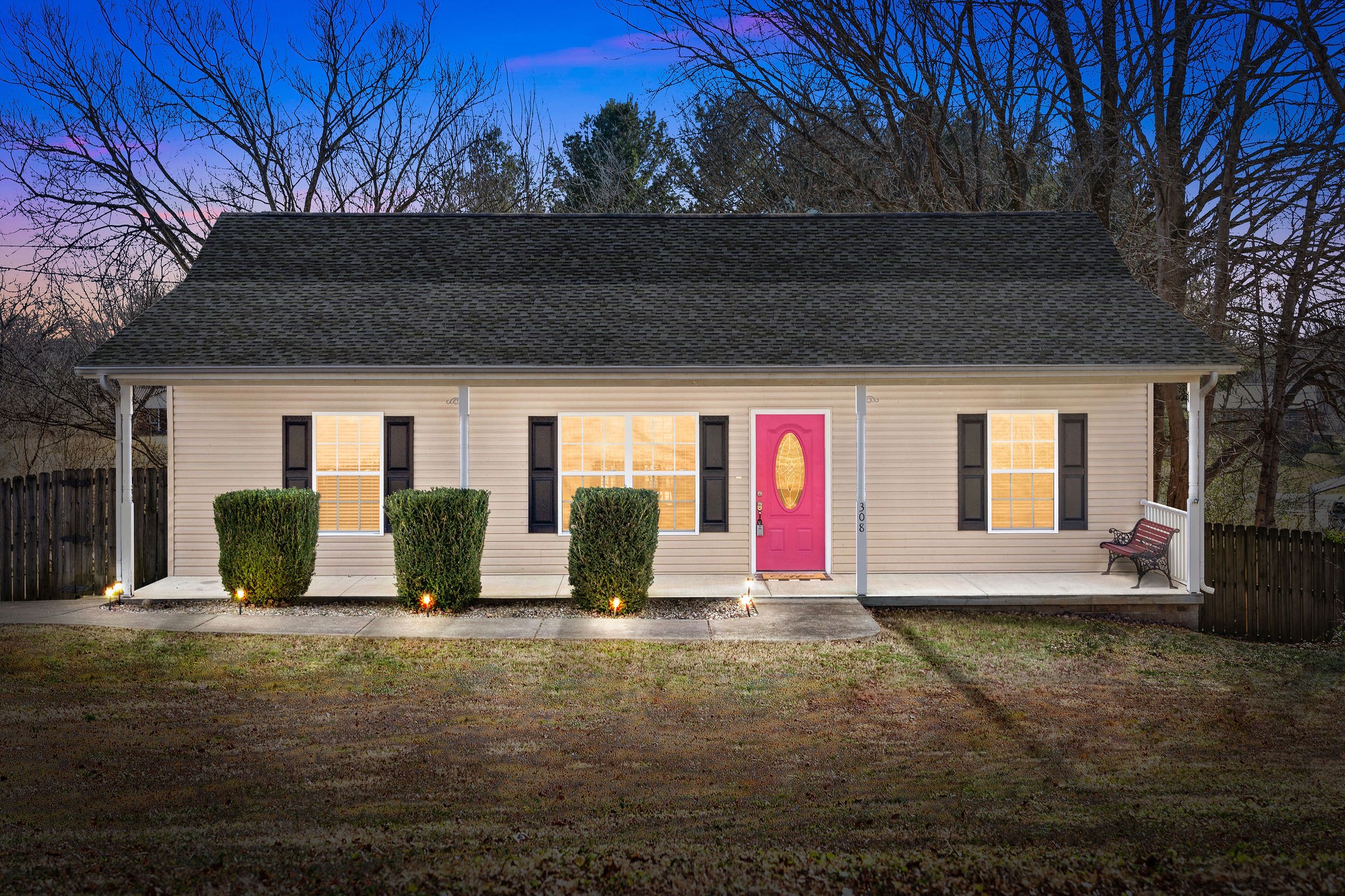 a front view of house with yard