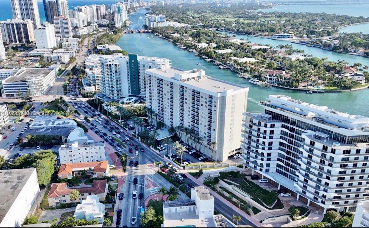 an aerial view of a city