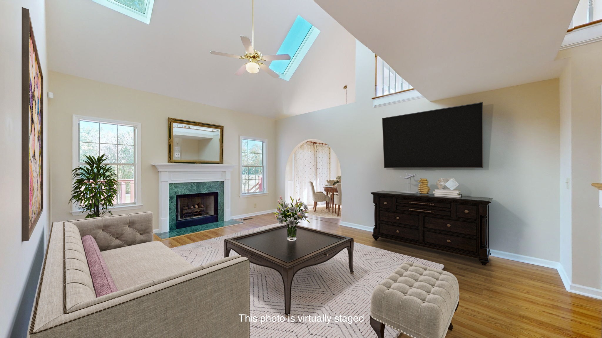 Light and bright is the theme throughout this home with natural light streaming through the many windows.