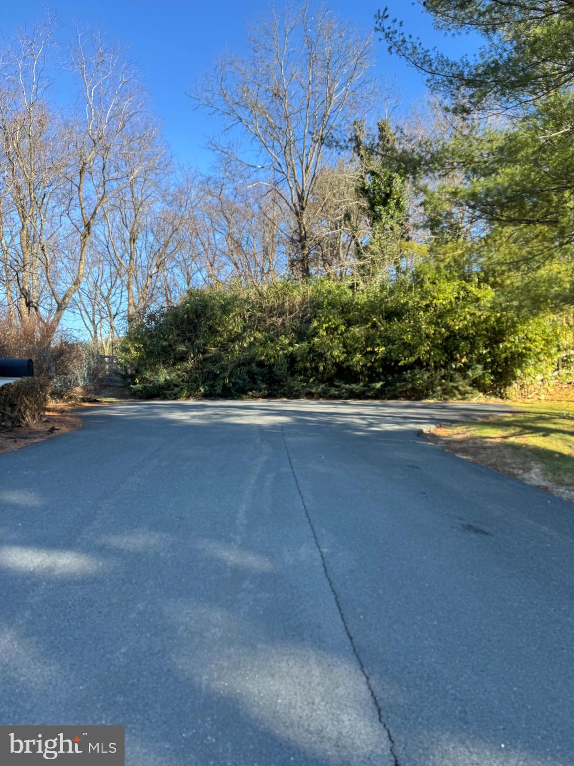 a view of a road with an outdoor space