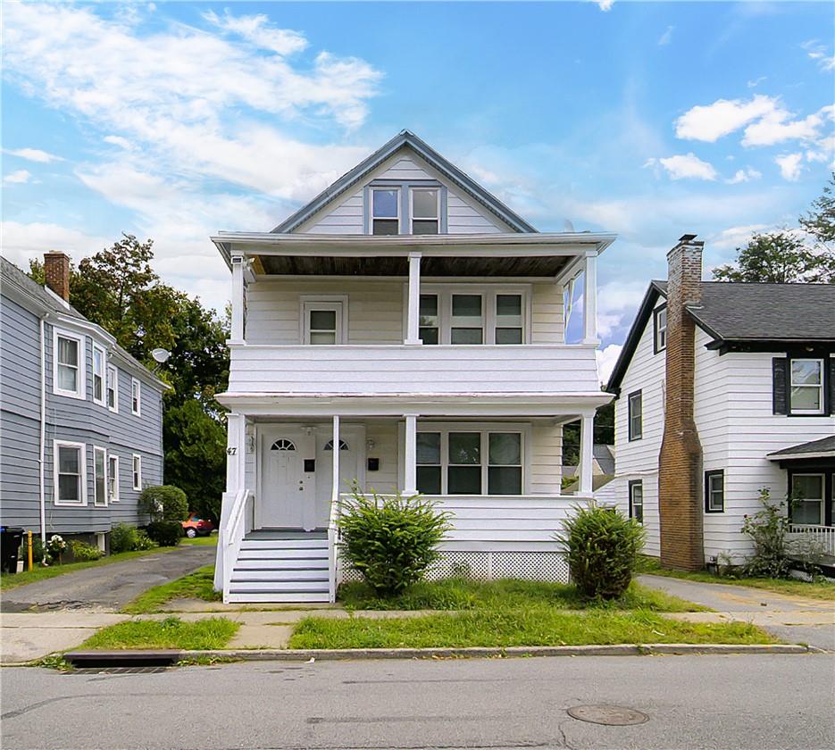 View of front of property with covered porch