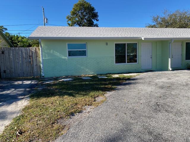 a front view of a house