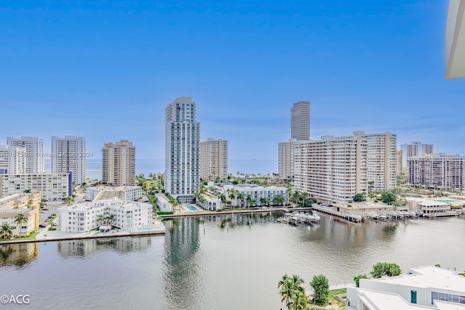 a view of ocean and city view