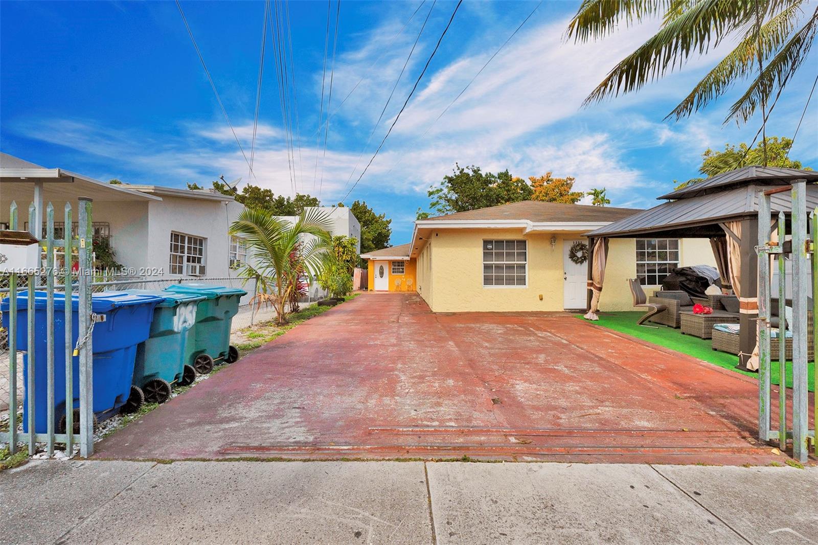 a view of a house with a patio