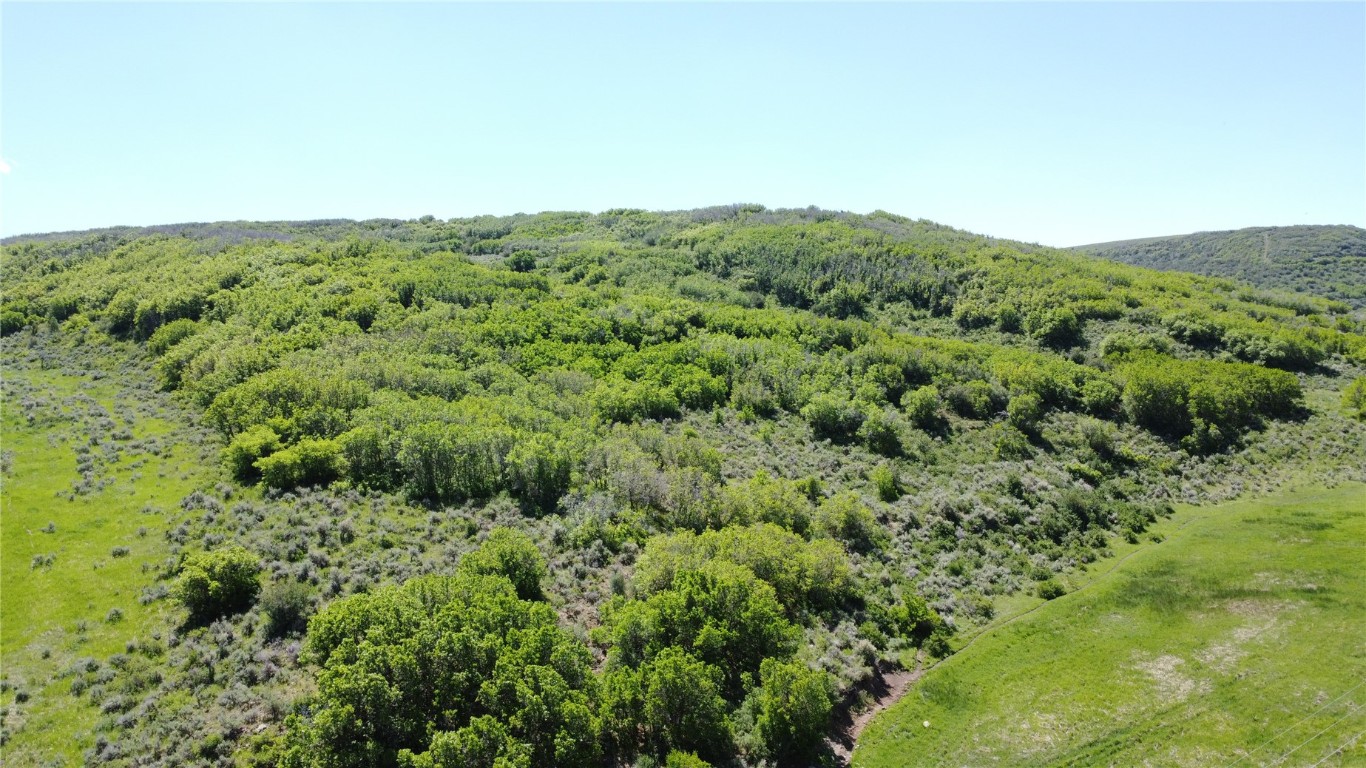 Aerial view featuring a mountain view