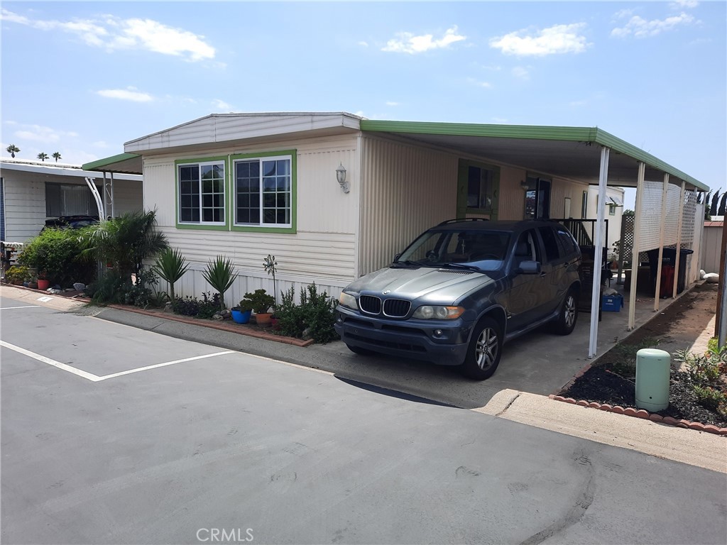 a car parked in front of house