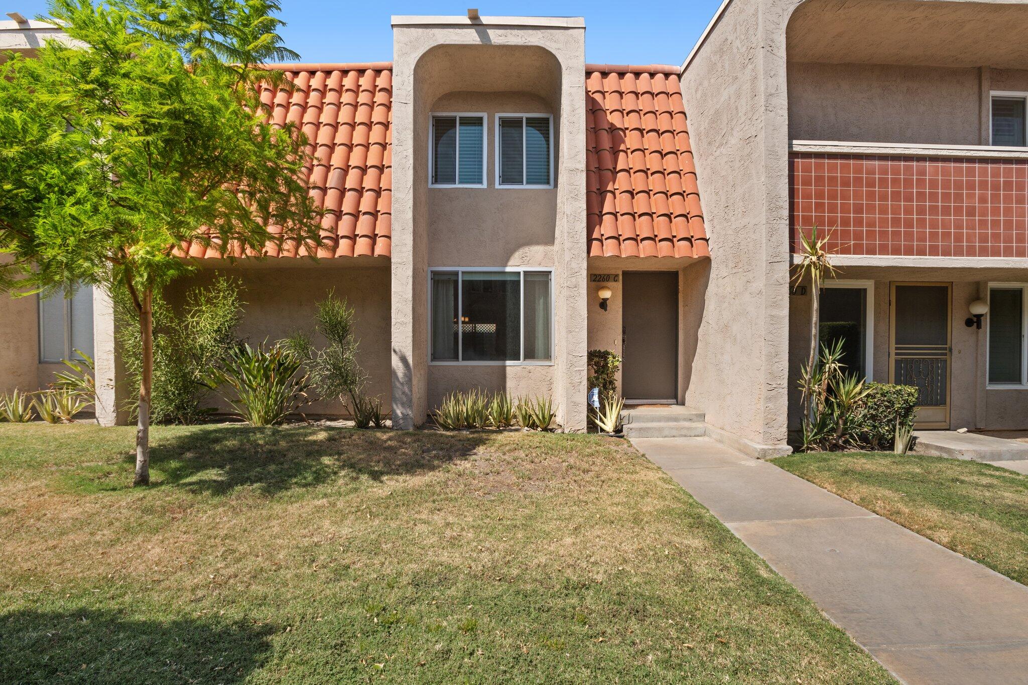 a front view of a house