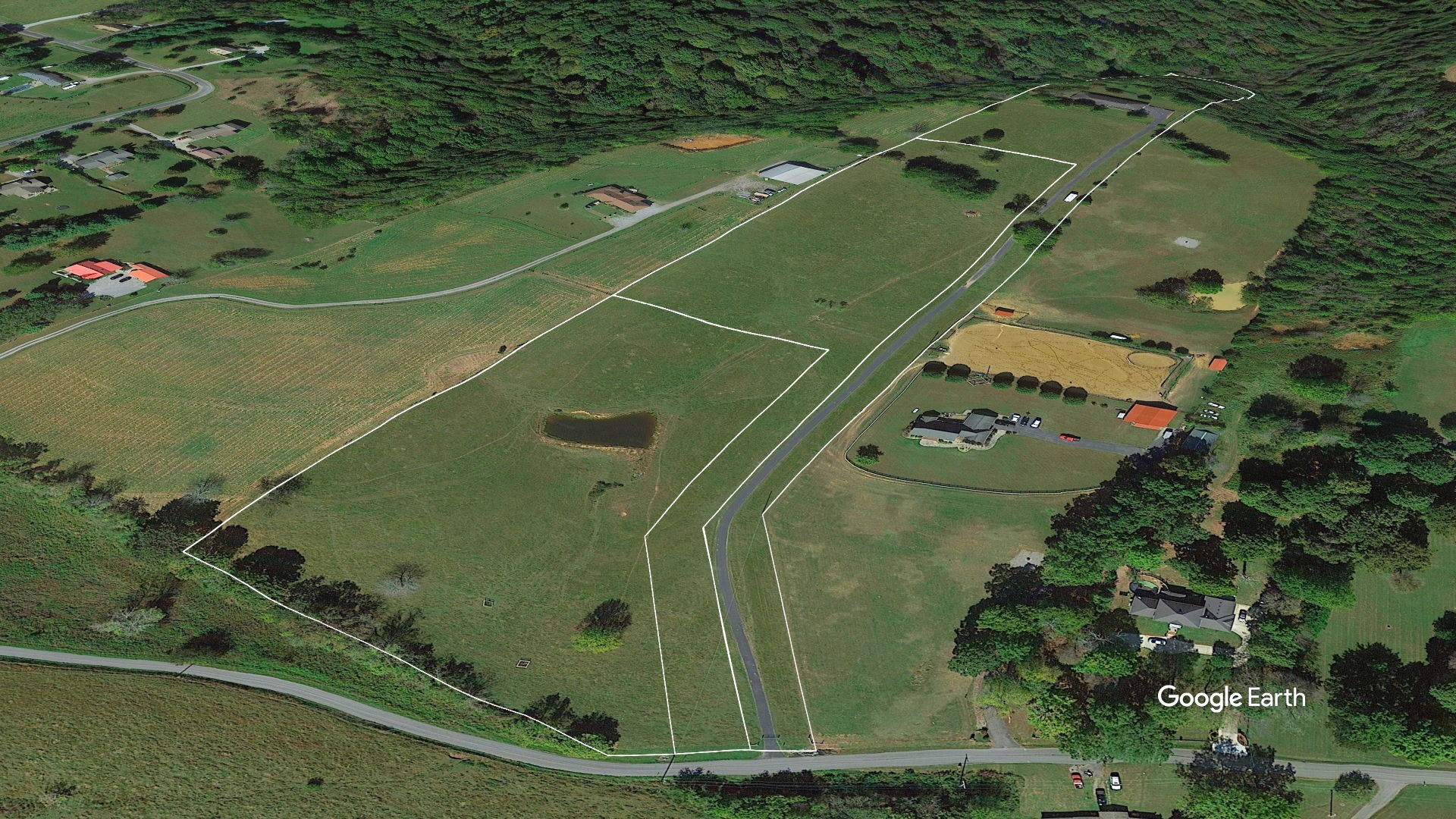 an aerial view of a residential houses