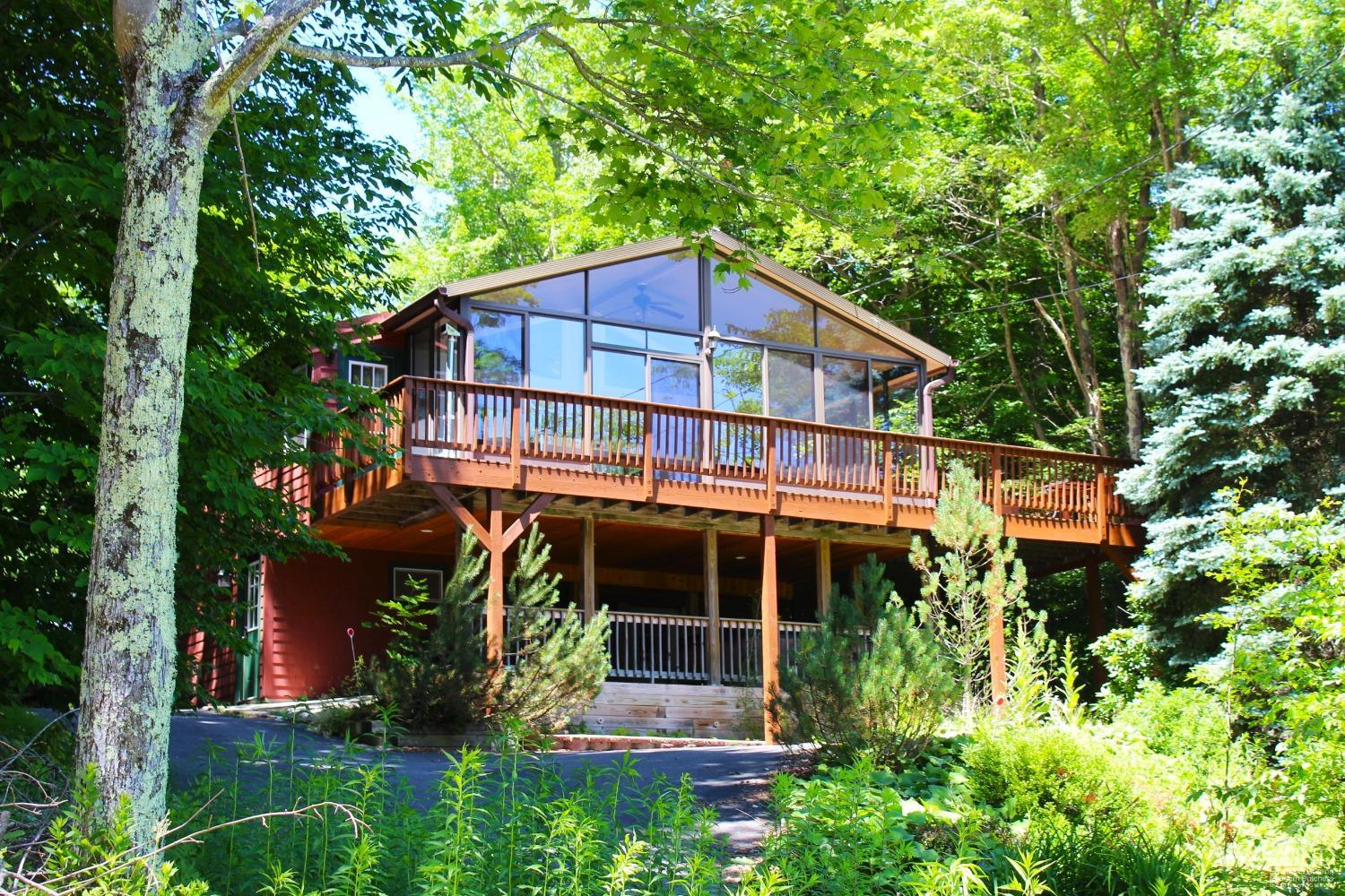 a house view with a garden space