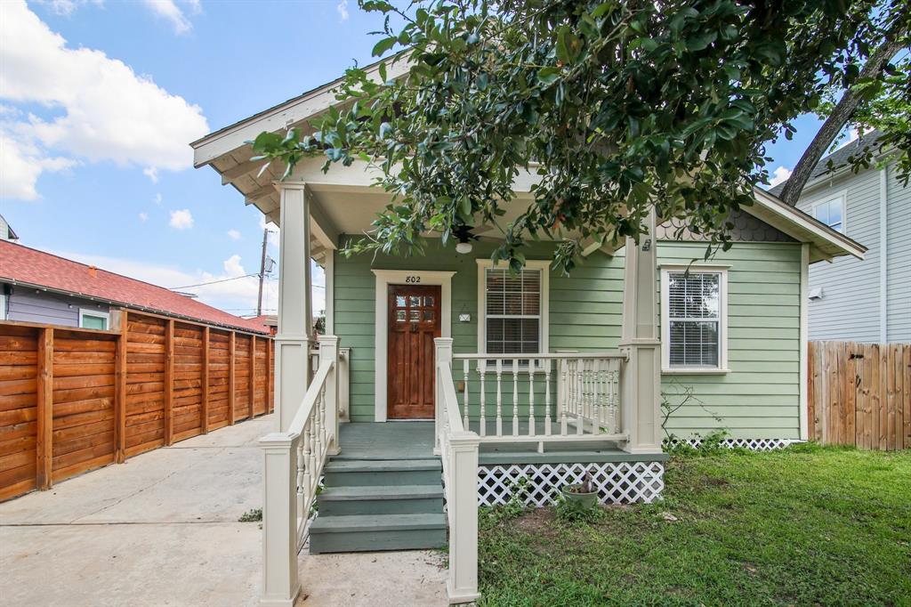 front view of a house with a porch