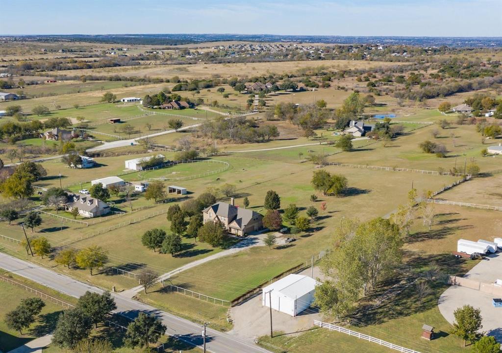 Aerial view with a rural view