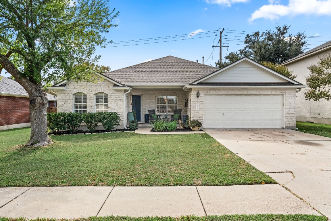 Front of home is fresh and inviting.