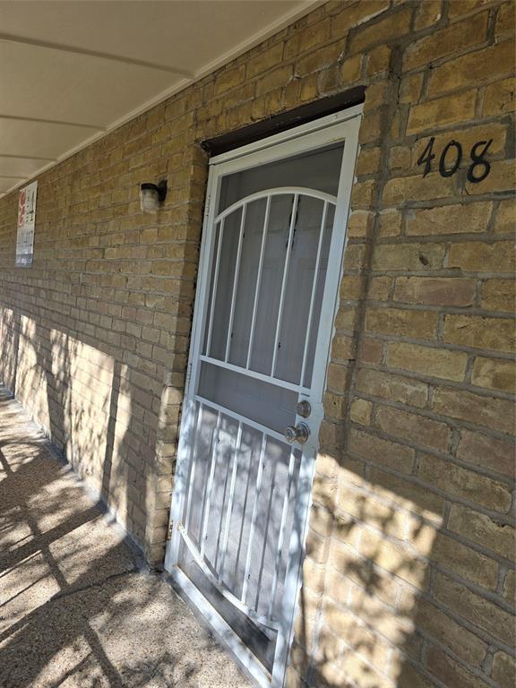 a view of front door