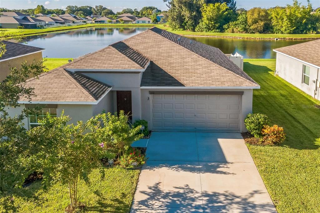 a aerial view of a house