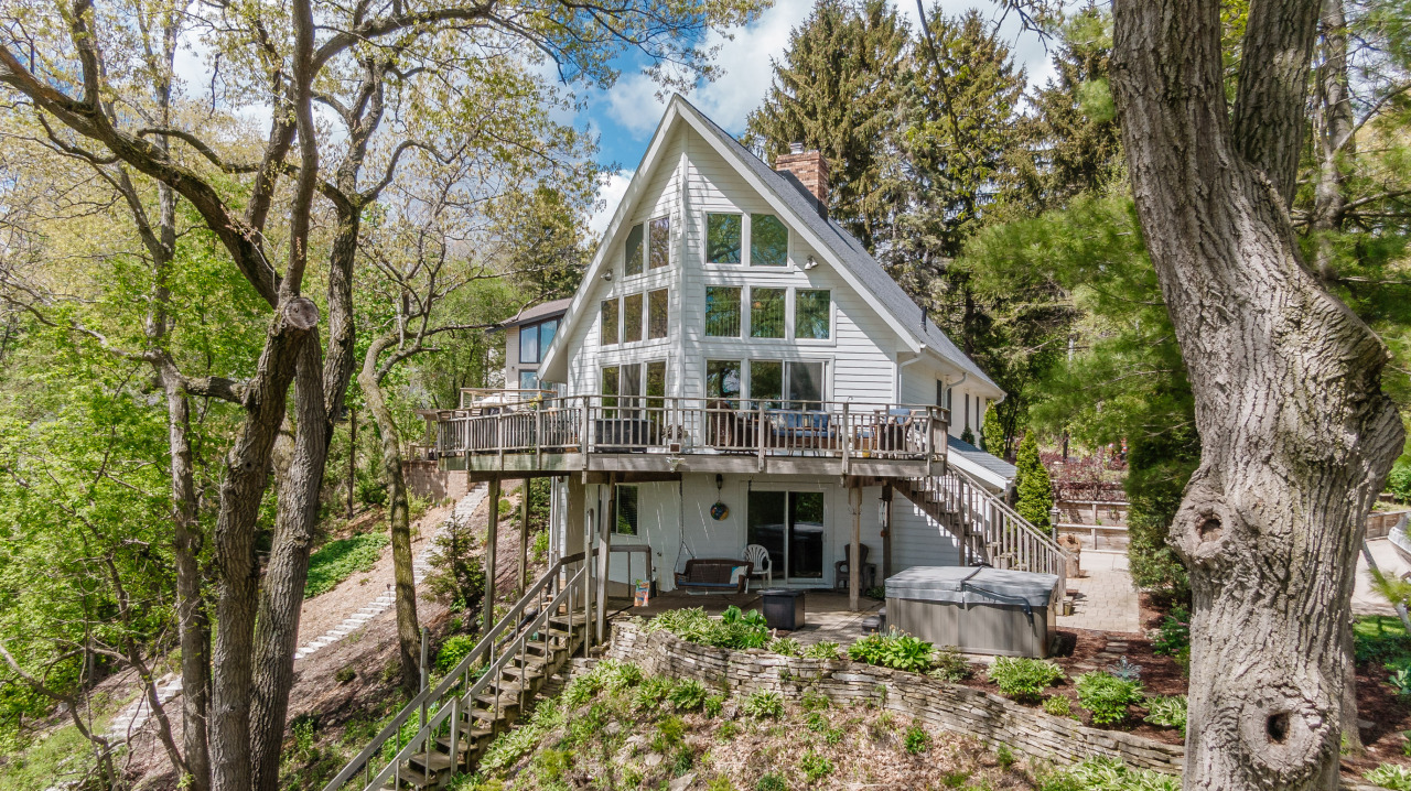 Lake Side View of House