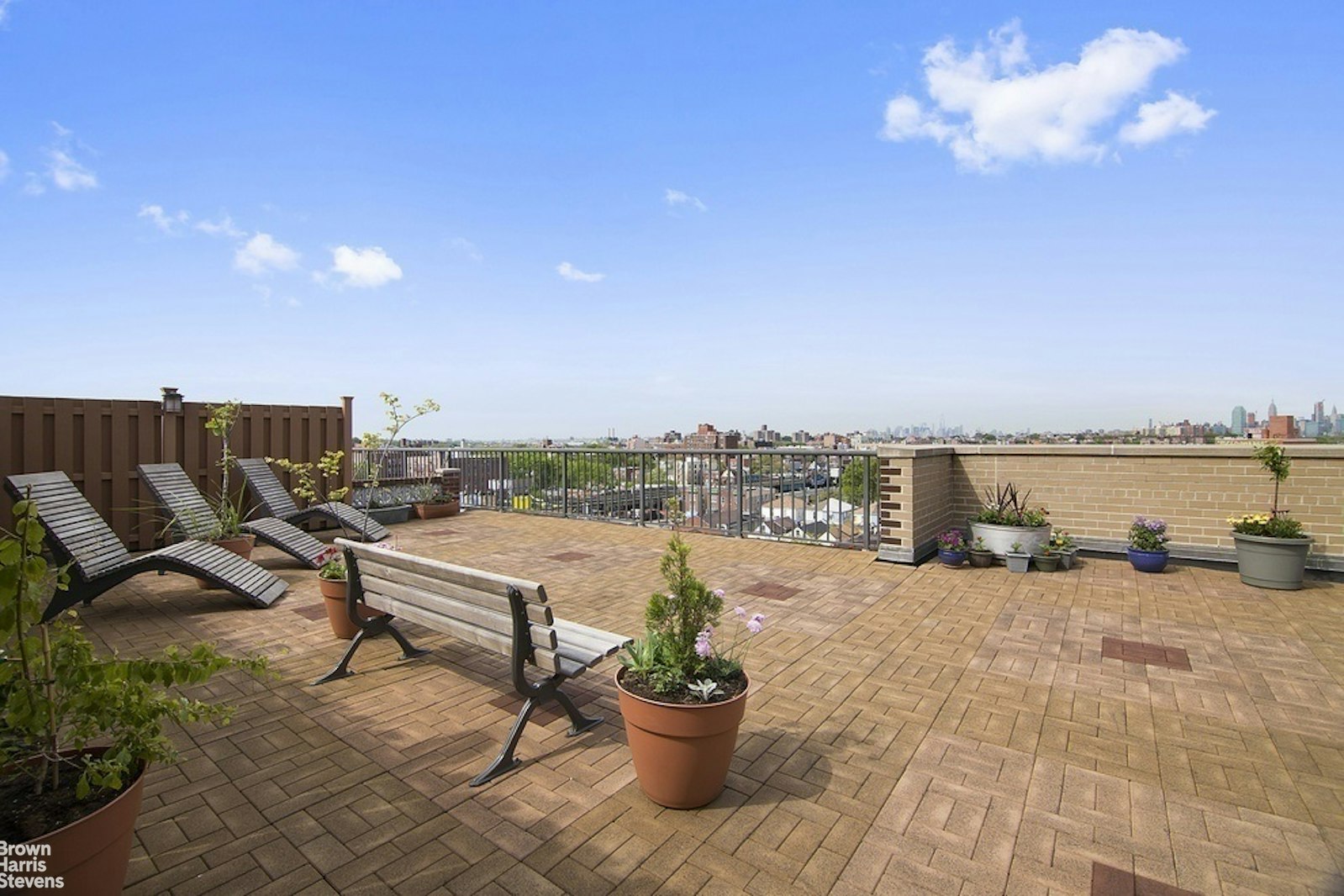 a view of a terrace with chairs