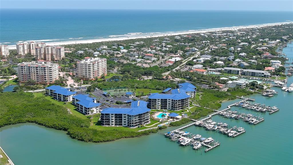 an aerial view of multiple house