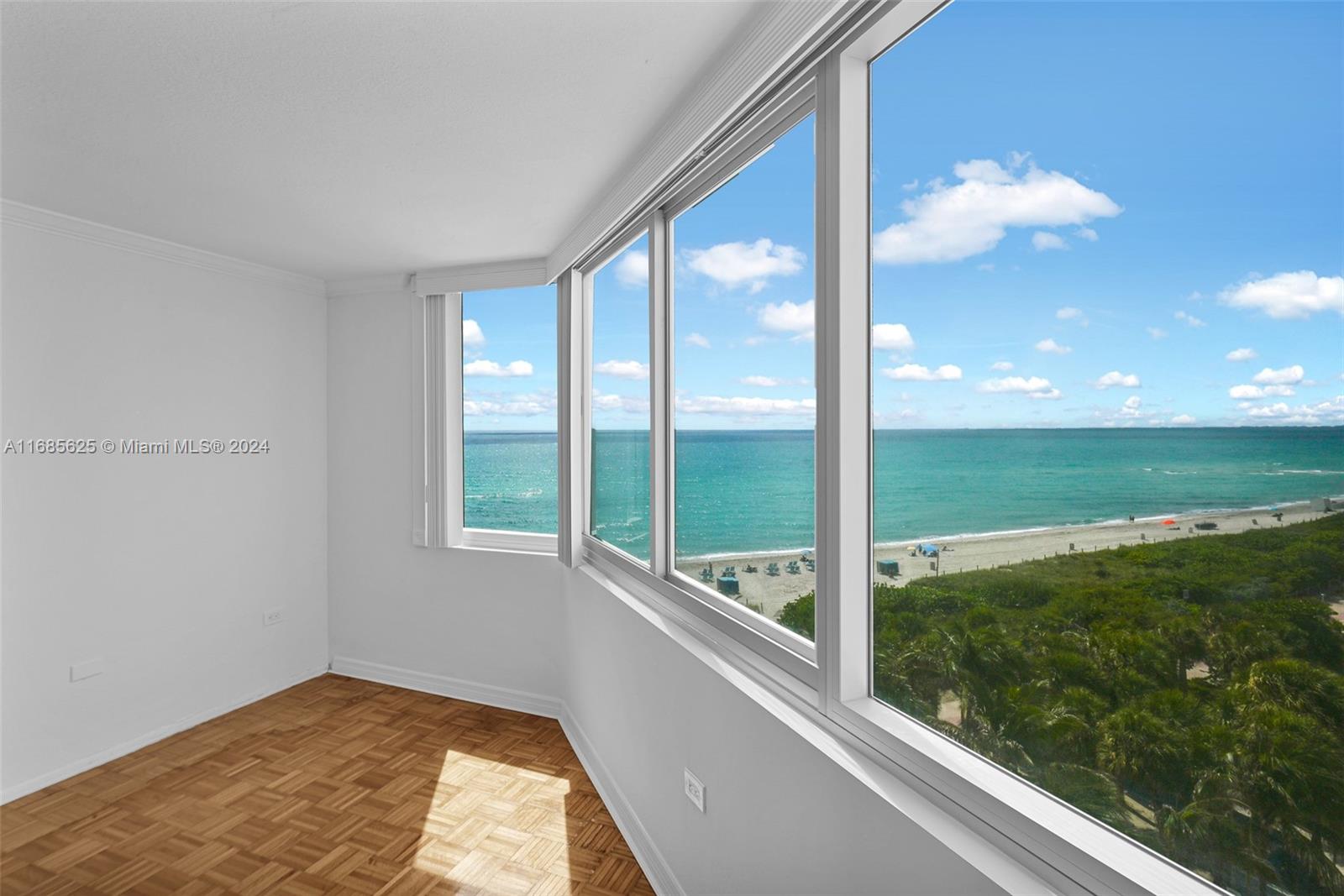 a view of a room and window