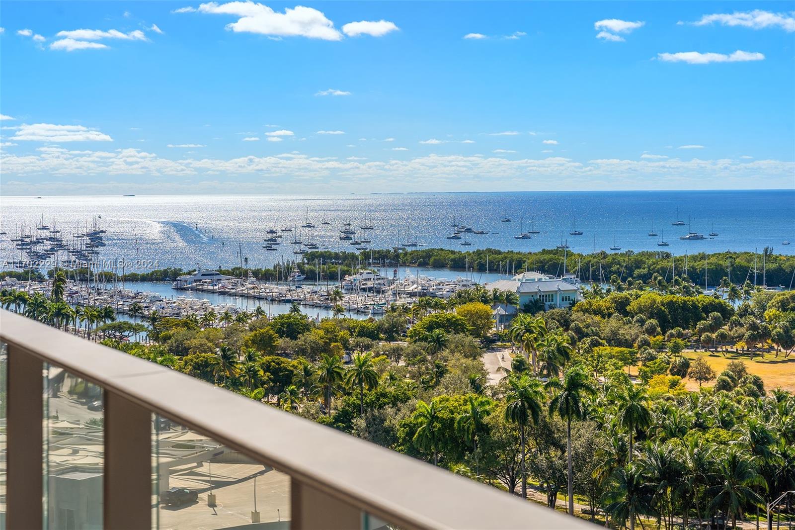 a view of a city and ocean