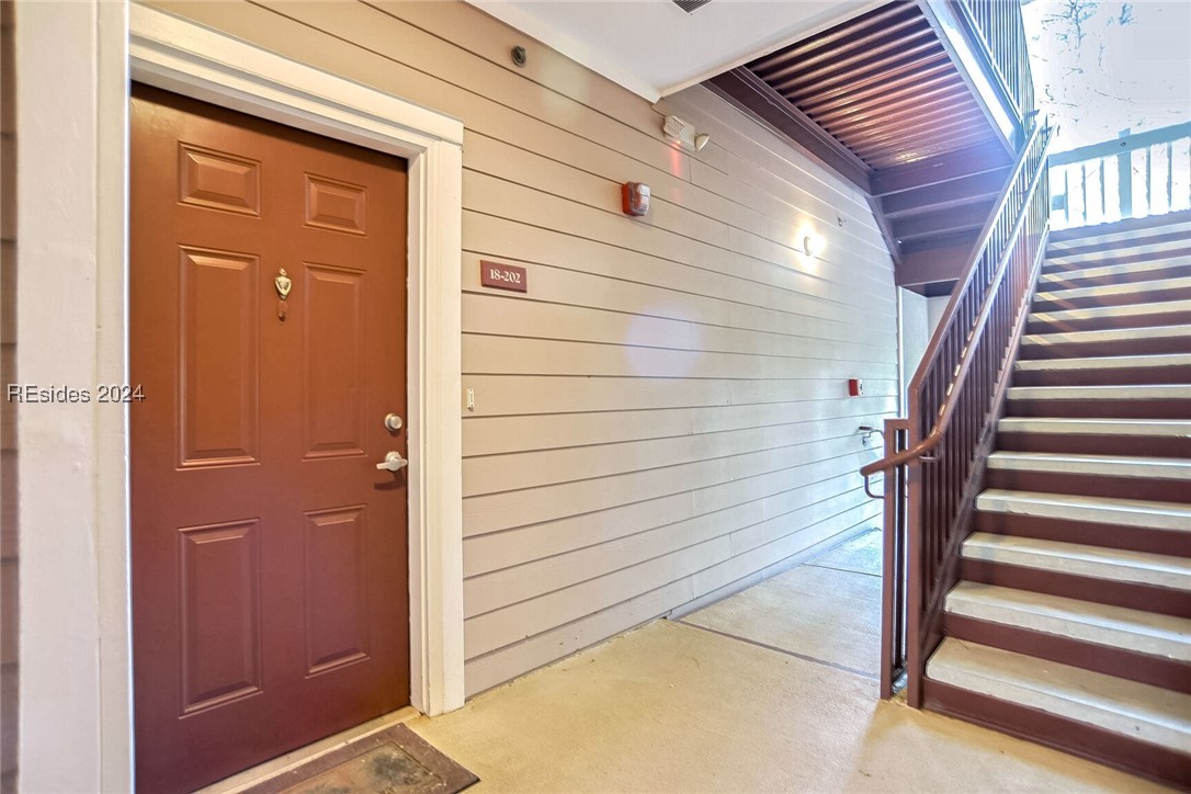 Elevator or stair access to 2nd floor unit 18-202