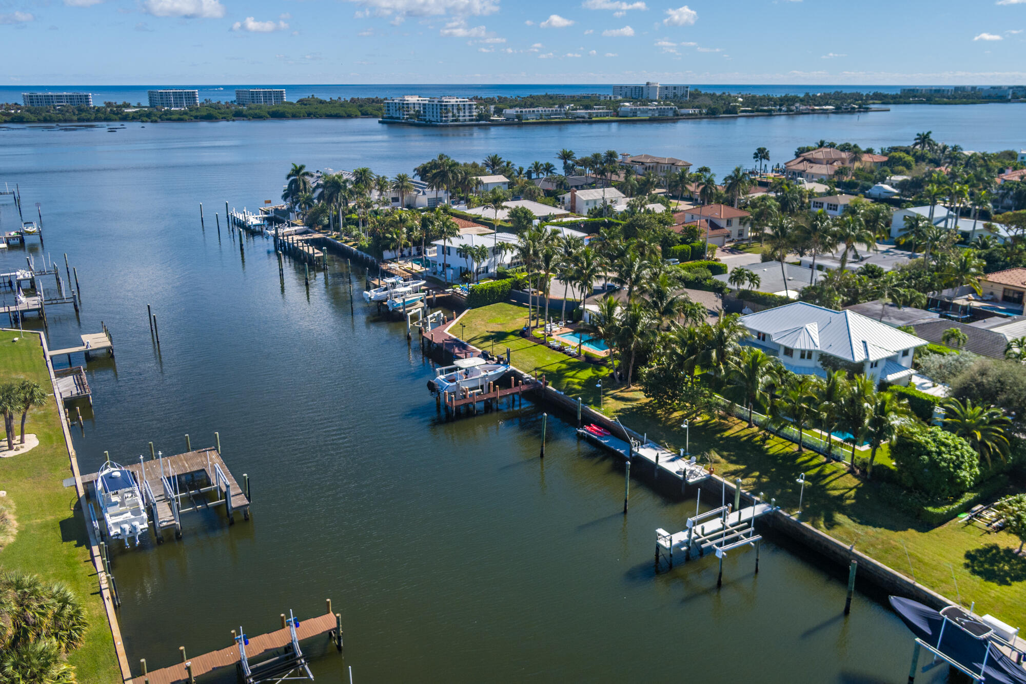 Aerial with deep water dock