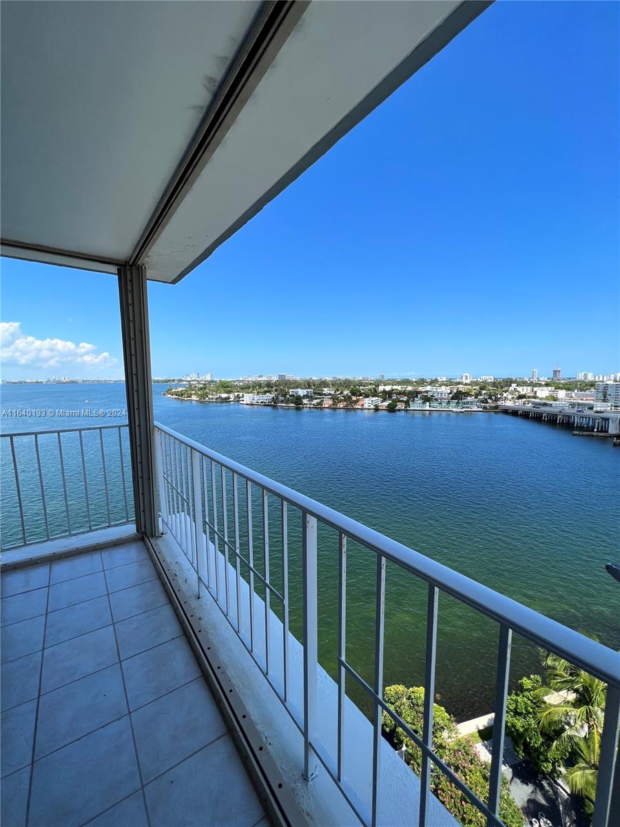 a view of balcony with city view