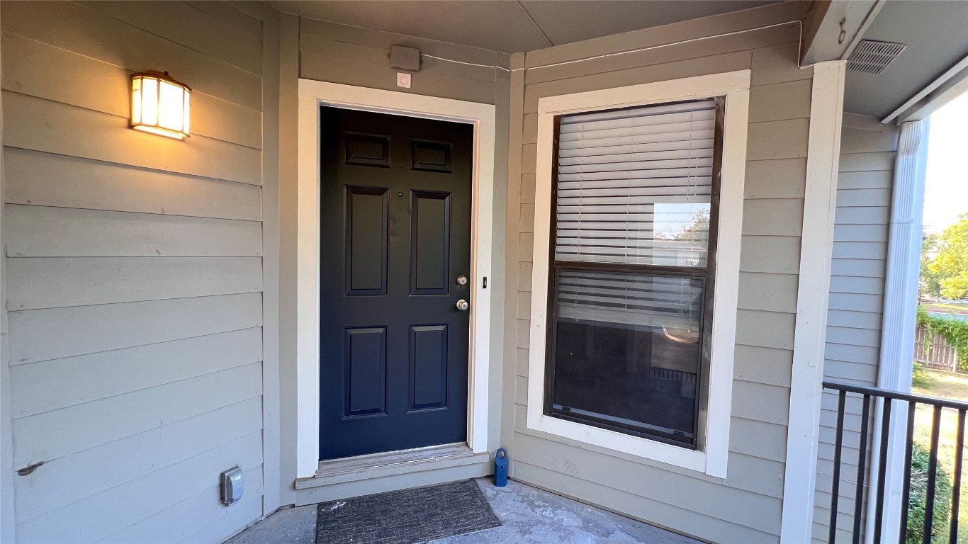 a view of a entryway door of the house